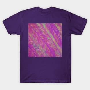 Neon Summer Palm Leaves T-Shirt